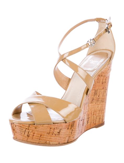 calzature christian dior|dior platform wedge shoes.